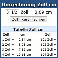 zoll in cm umrechnen|cm in zoll umrechnen tabelle.